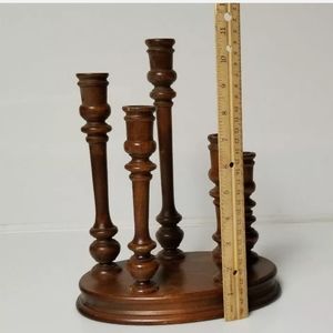 Vintage Wood Candle Holder